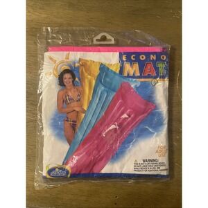 Vintage INTEX The Wet Set Econo Mat Inflatable Pool Air Mat Float 72 x 27" NEW‎